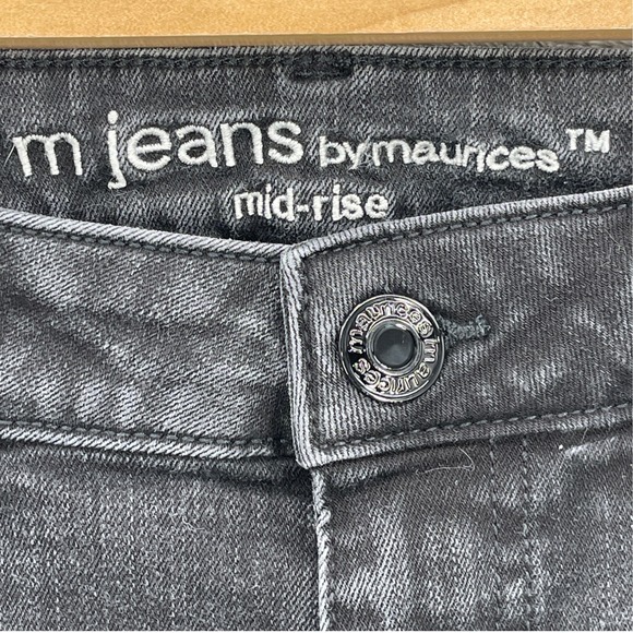 M Jeans by Maurices Jean Woman‎ 2 Black Straight Mid-Rise Gothic Grunge Denim - Picture 5 of 11